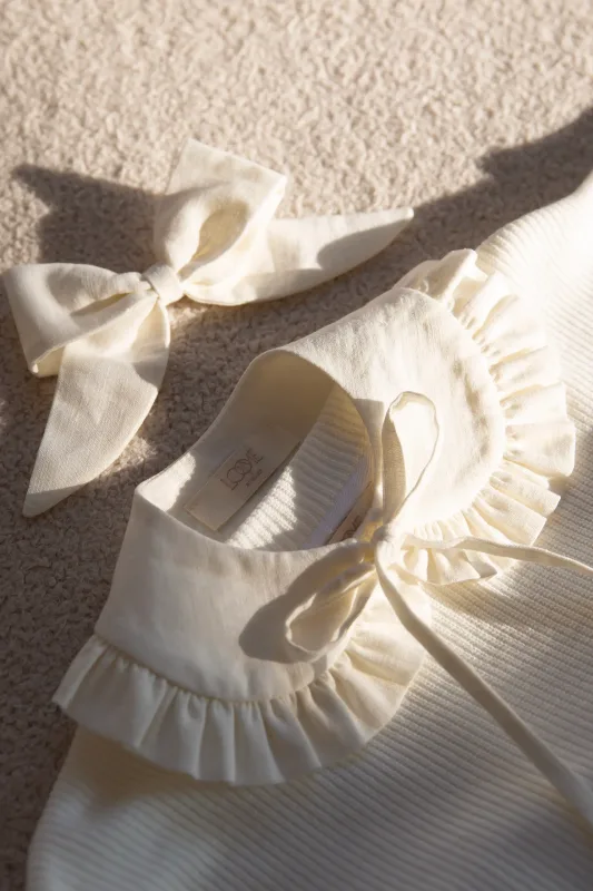 Lniany kołnierzyk „Softly” dla dziewczynki — Atelier Loome