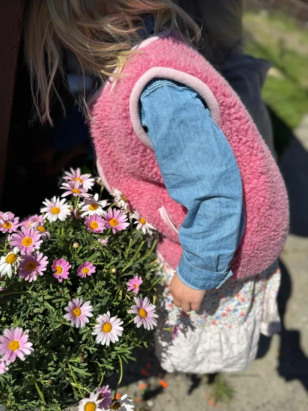 Kamizelka dziecięca z wełny merino TEDDY — Basic Wool
