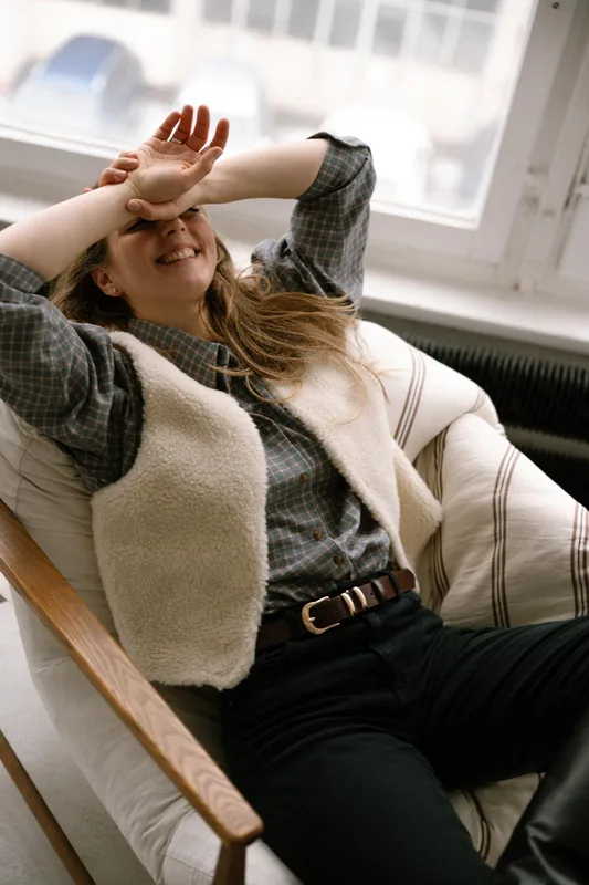 Kamizelka Merino TEDDY Minimal — Basic Wool