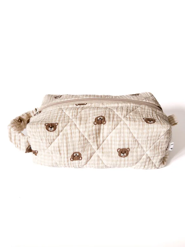 Kosmetyczka w brązowe misie box Teddy — Bavelana