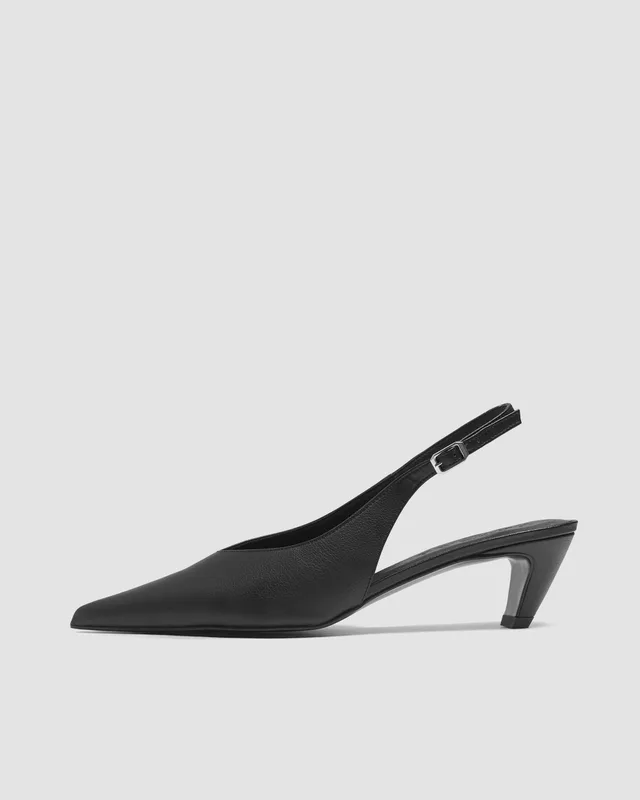 Kitten Heels Buty Czarne, ze skóry roślinnej — BOHEMA