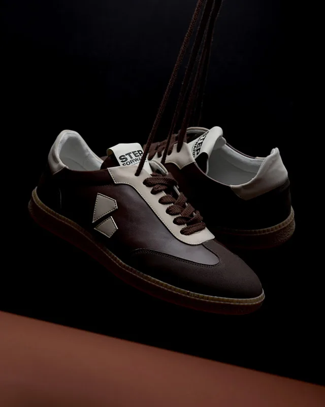 Brava Sneakers Czekoladowe, ze skóry roślinnej, męskie — BOHEMA