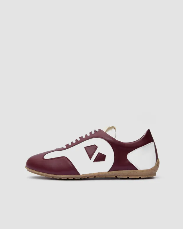 Racer Sneakers Burgund, ze skóry roślinnej — BOHEMA