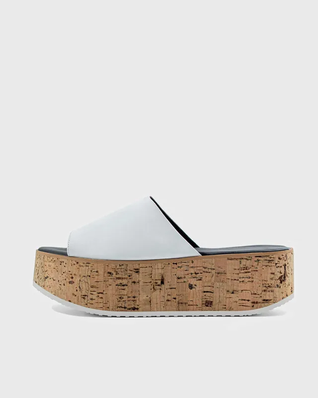 Geigi Flatforms Buty Białe, ze skóry roślinnej outlet — BOHEMA