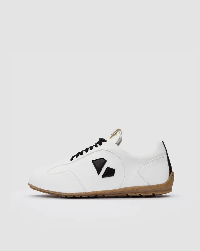 Racer Sneakers Białe, ze skóry roślinnej outlet — BOHEMA