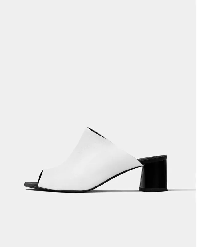 Uptown White Buty, ze skóry roślinnej — BOHEMA