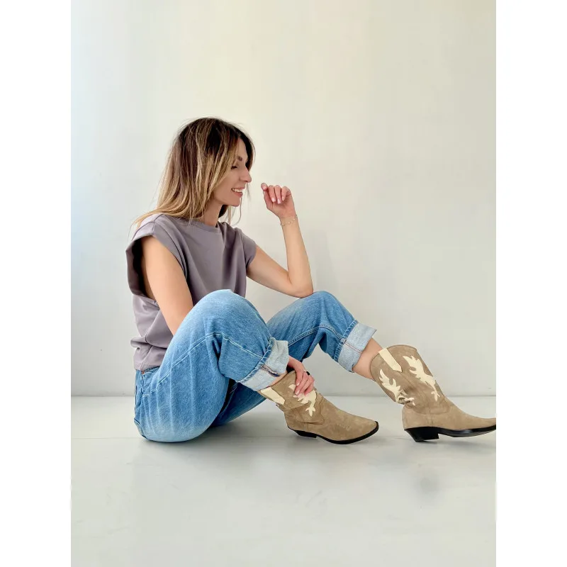 Early Autumn Cloudy / t shirt z grubej dzianiny bawełnianej — Bohemian Soul