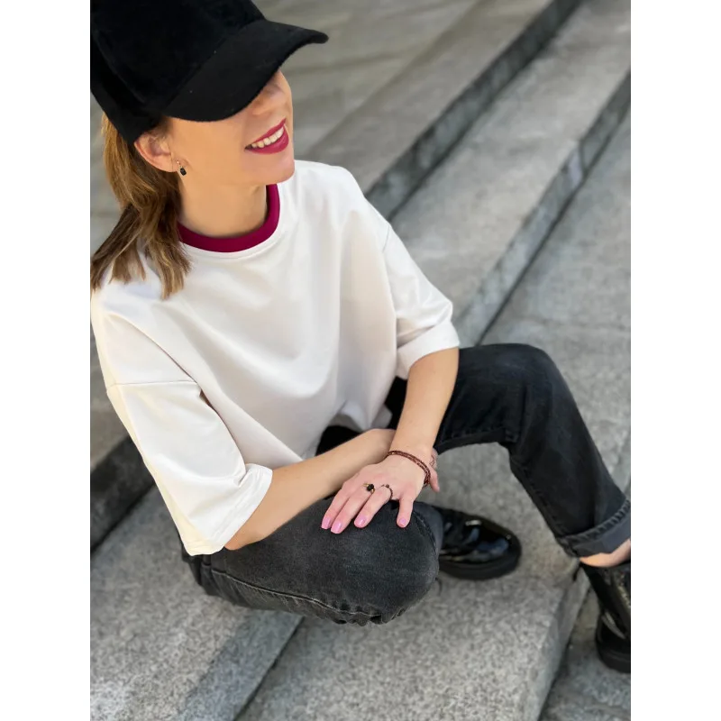 Ciao Amore / bawełniany t shirt oversize — Bohemian Soul