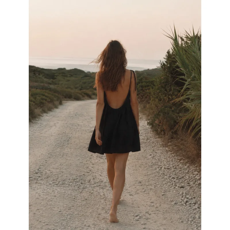 Summer Breeze Black / muślinowa sukienka — Bohemian Soul