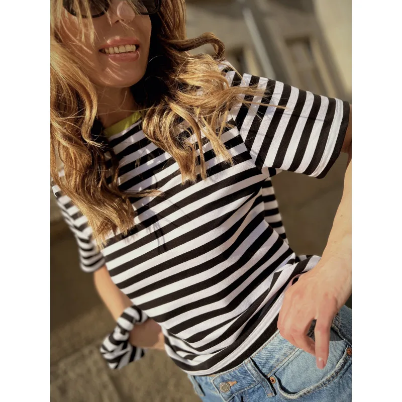 Fantasy Black & White / t shirt z dzianej bawełny — Bohemian Soul
