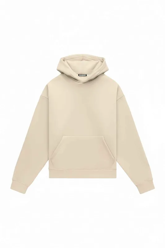 HOODIE OVERSIZE HEAVY LOOP STONE — BrandMe