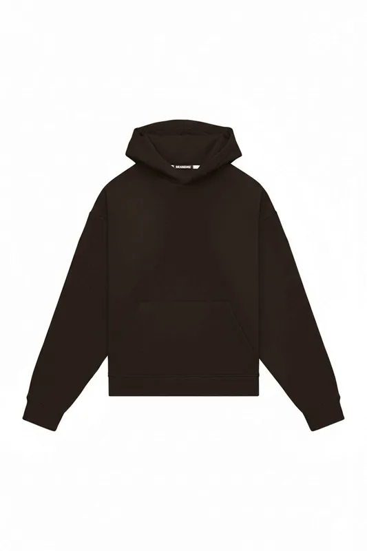 HOODIE OVERSIZE HEAVY LOOP CHOCOLATE — BrandMe