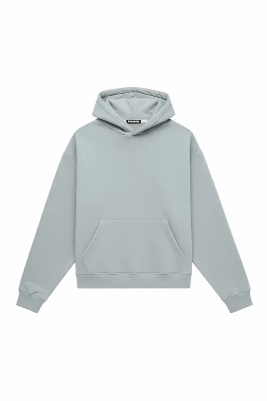 HOODIE OVERSIZE HEAVY LOOP GRAY — BrandMe