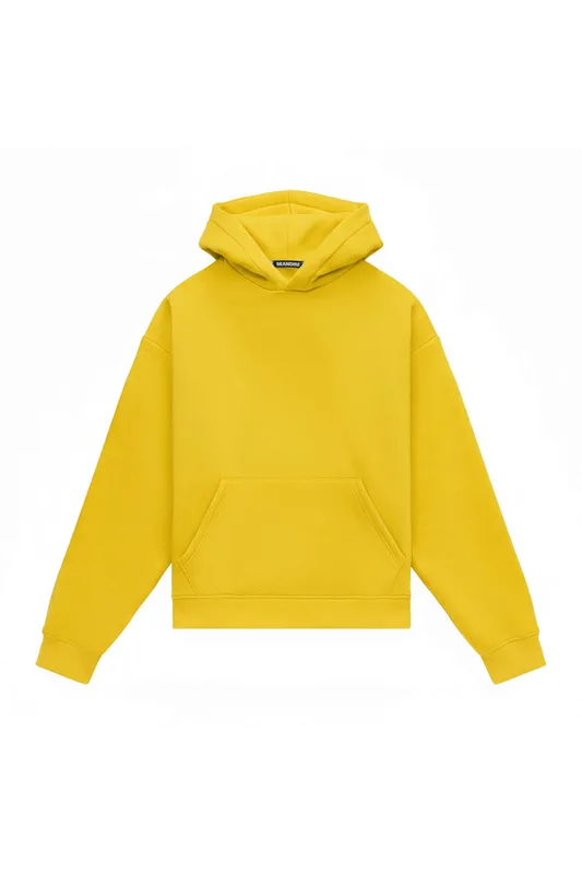 Hoodie oversize LIGHT BRUSHED YELLOW — BrandMe