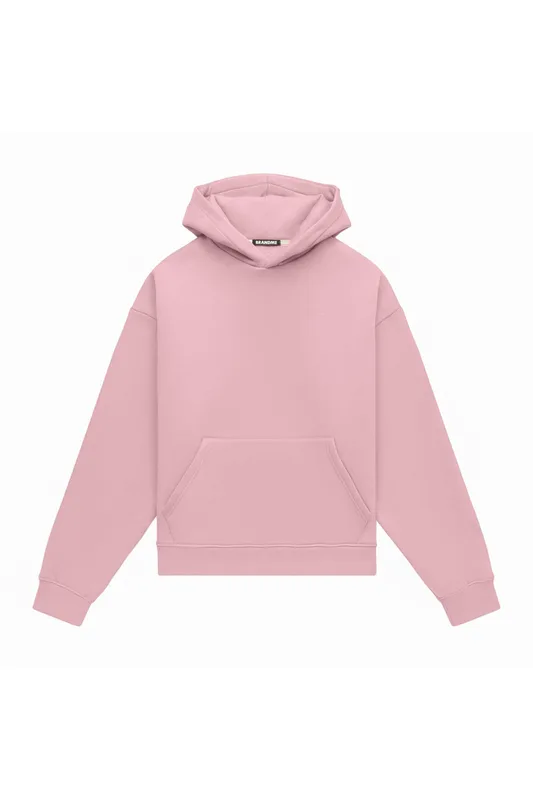 Hoodie oversize LIGHT BRUSHED POWDER PINK — BrandMe