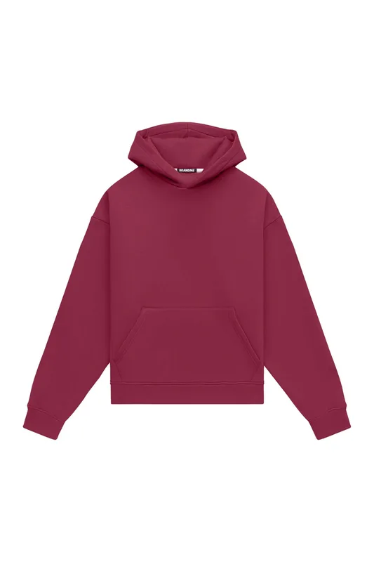 Hoodie oversize LIGHT BRUSHED BORDEAUX — BrandMe