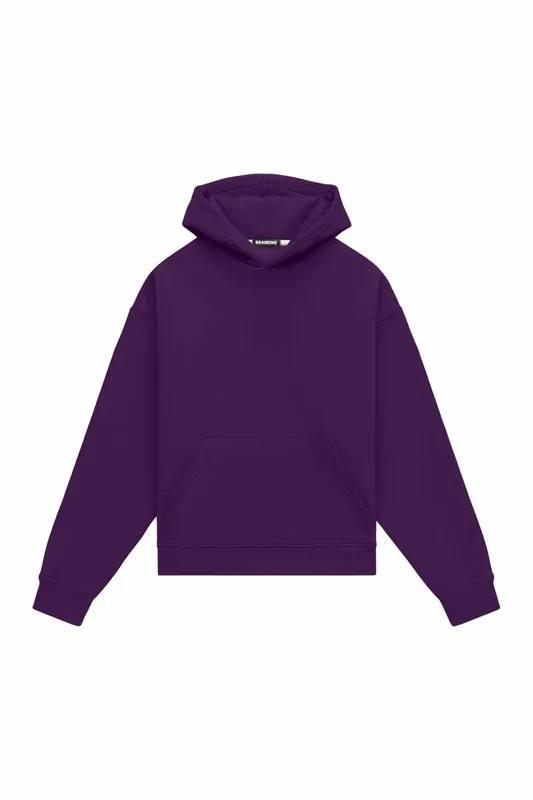 Hoodie oversize LIGHT BRUSHED DARK PURPLE — BrandMe