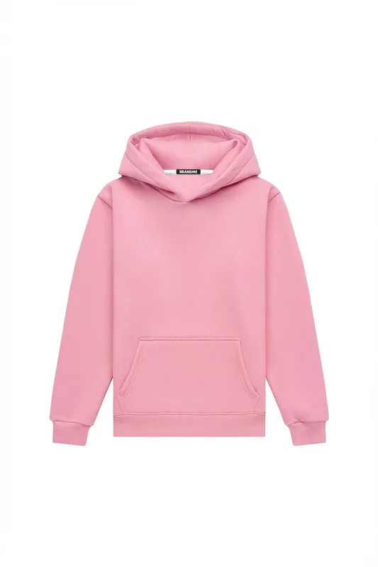 Hoodie regular LIGHT BRUSHED FLAMINGO PINK — BrandMe
