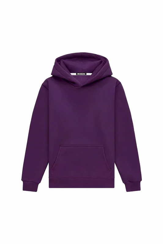 Hoodie regular LIGHT BRUSHED DARK PURPLE — BrandMe