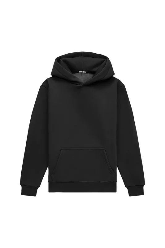 Hoodie regular MEDIUM BRUSHED BLACK — BrandMe