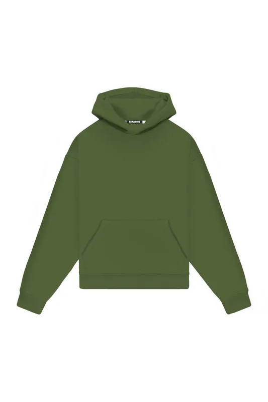 Hoodie Oversize LIGHT LOOP GREEN — BrandMe