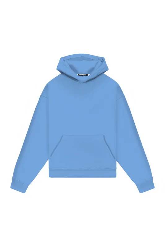 Hoodie Oversize LIGHT LOOP BABY BLUE — BrandMe