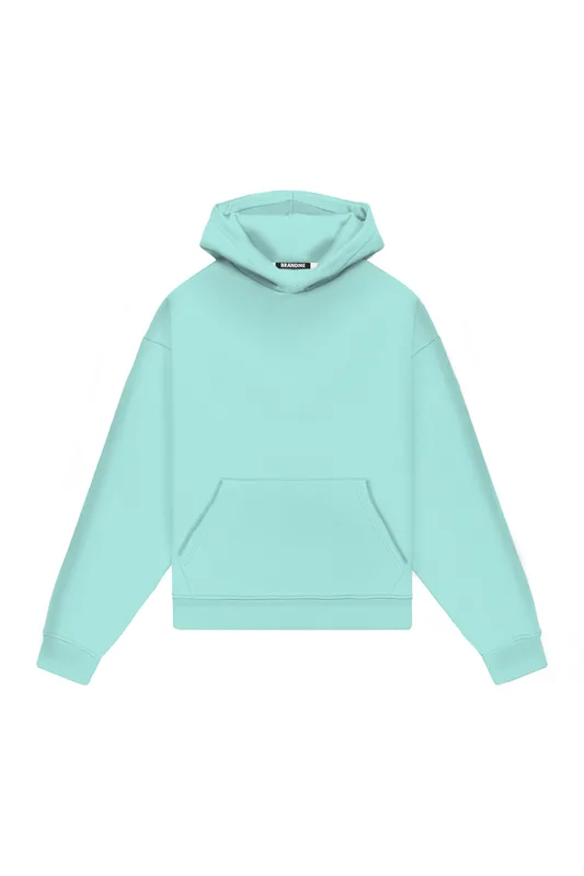 Hoodie Oversize LIGHT LOOP MINT — BrandMe