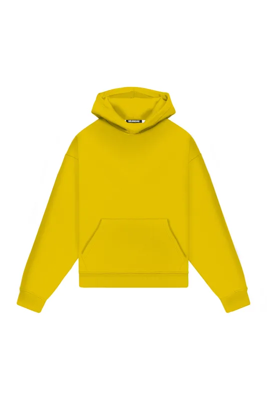 Hoodie Oversize LIGHT LOOP YELLOW — BrandMe