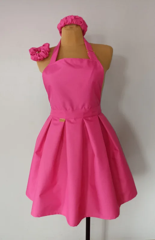 Fartuch ochronny o kroju sukienki – pink — GIGULEK