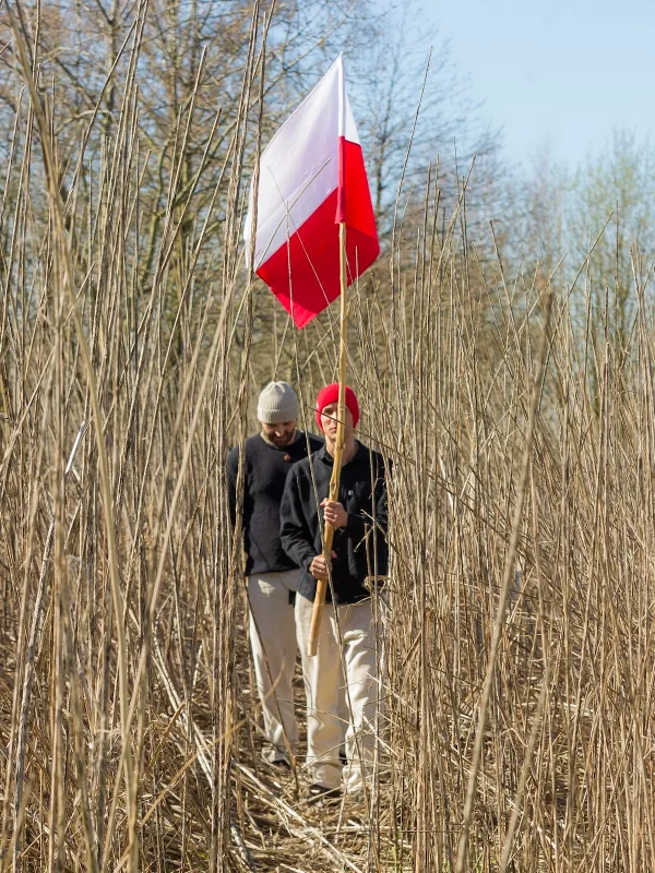 Bawełniano konopna flaga Polski na maszt — KOMBINAT
