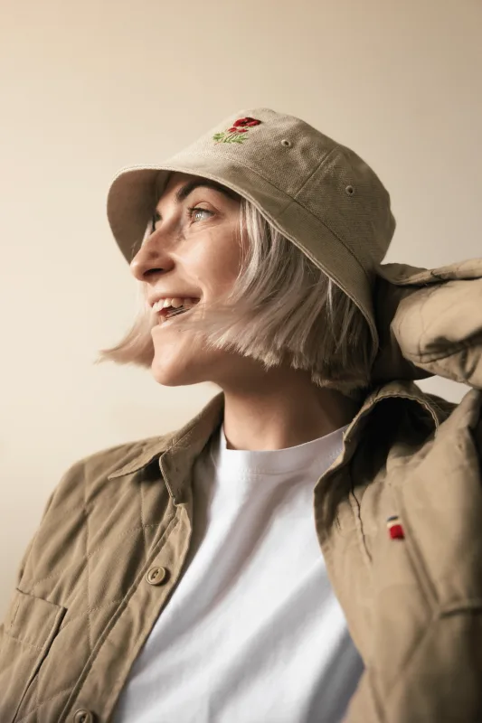 Kapelusz bawełniano konopny BUCKET HAT “Mak” (naturalny) — KOMBINAT