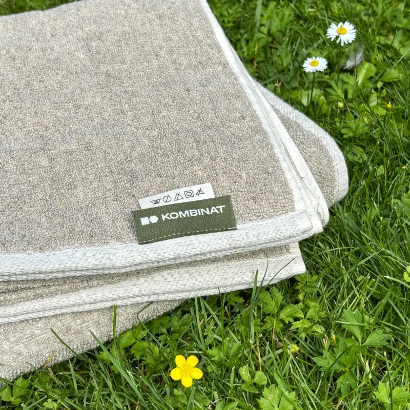 Ręcznik konopno bawełniany 50x100 cm naturalny — KOMBINAT