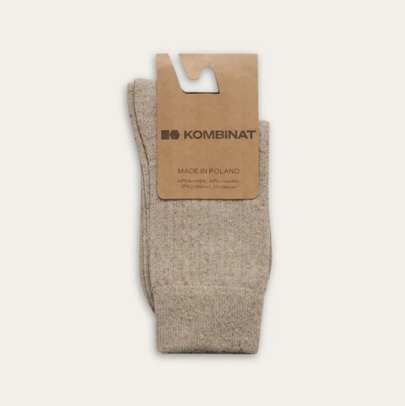 Skarpety konopno bawełniane (naturalny) — KOMBINAT