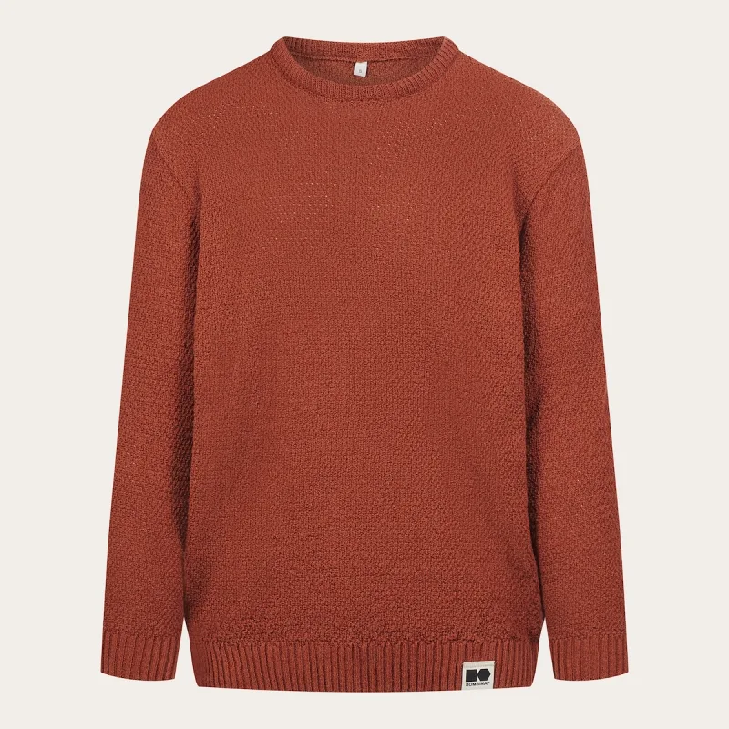 Sweter konopno bawełniany Brązowy — KOMBINAT