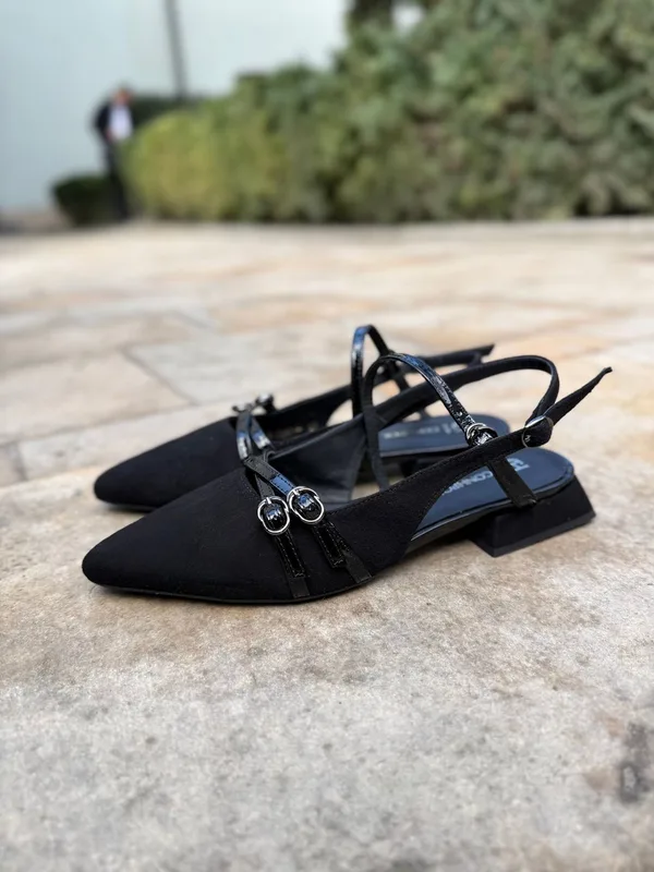 Czarne baleriny Marisa — Konopka Shoes