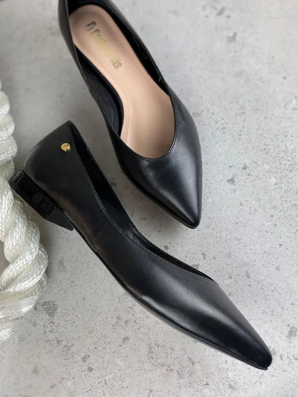 Czarne baleriny Ivy — Konopka Shoes