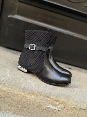 Czarne botki Edna — Konopka Shoes
