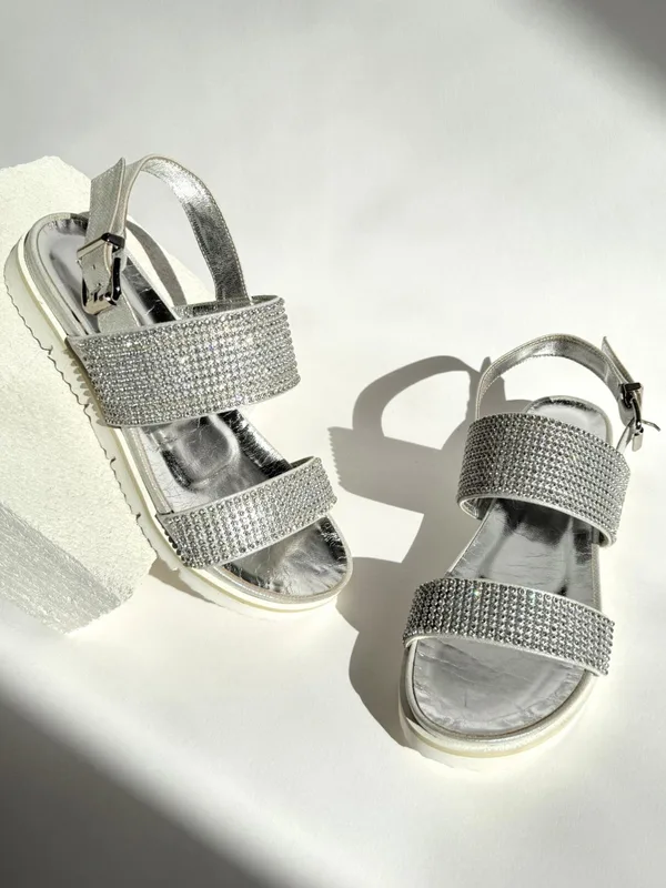Srebrne sandały Mia — Konopka Shoes