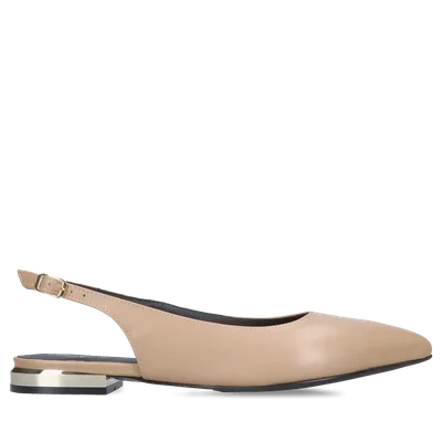 Beżowe baleriny Mollie — Konopka Shoes