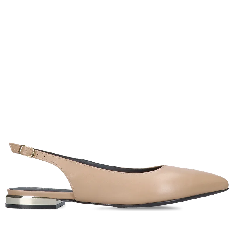Beżowe baleriny Mollie — Konopka Shoes