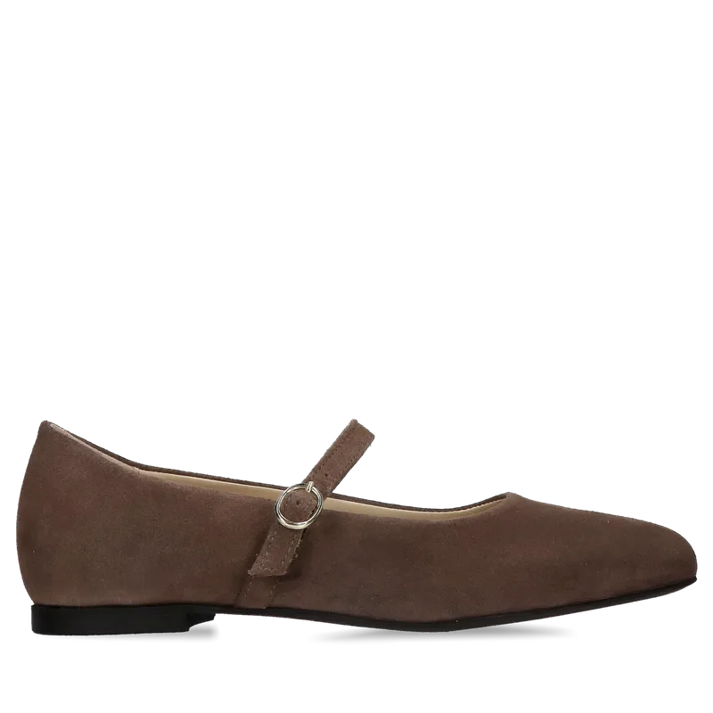 Brązowe baleriny Norina — Konopka Shoes