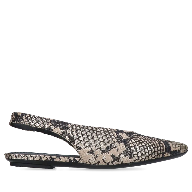 Złoto czarne baleriny Orelia — Konopka Shoes