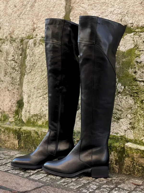 Czarne kozaki Charlotte — Konopka Shoes