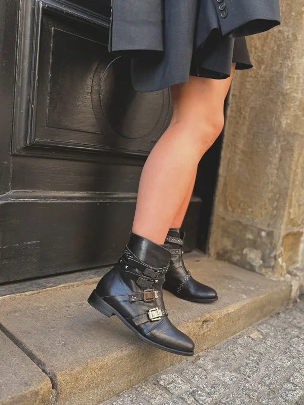 Czarne botki Rachel — Konopka Shoes