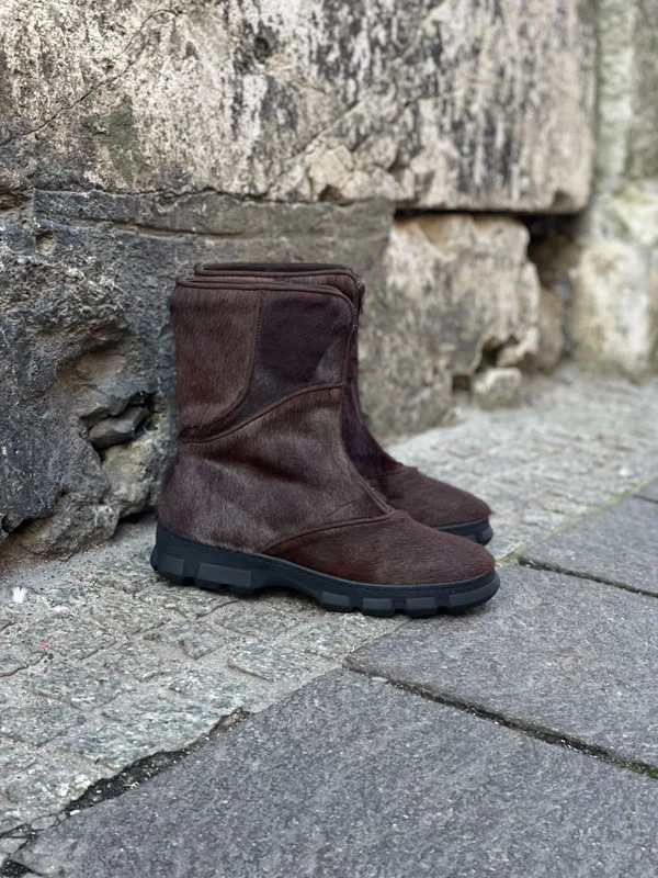 Brązowe śniegowce Selma — Konopka Shoes