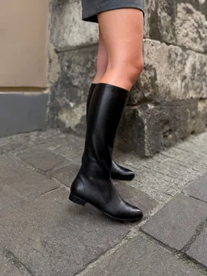 Czarne kozaki Edna — Konopka Shoes