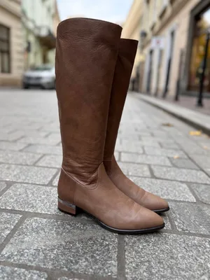 Brązowe kozaki Charlotte — Konopka Shoes