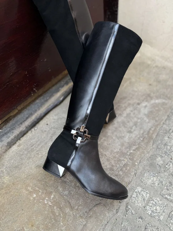 Czarne kozaki Leila — Konopka Shoes