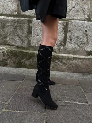 Czarne kozaki Hannah — Konopka Shoes