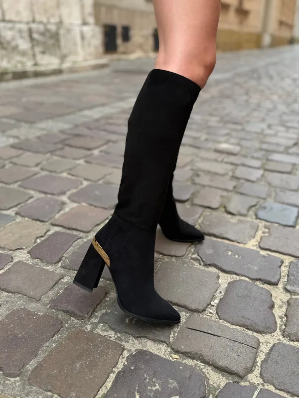 Czarne kozaki Sunneva — Konopka Shoes